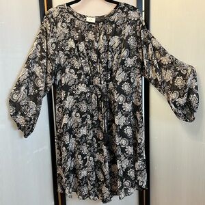 Knox Rose Dress Black/Beige with Lining Size L